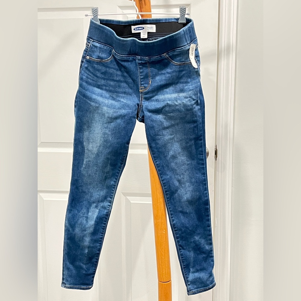 New Old Navy Blue Jeggings Size 6 short